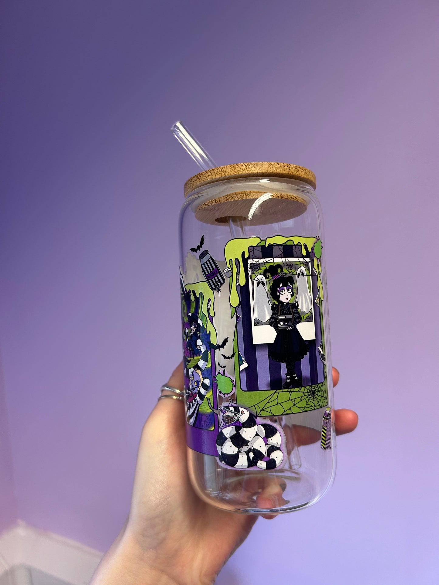 Green guy Card clear Libbey glass