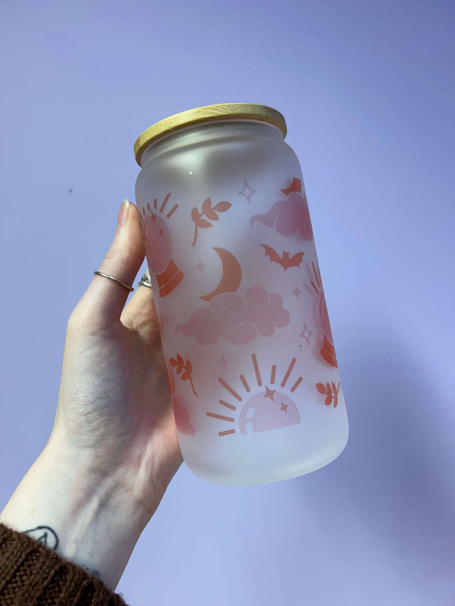 Witchy night Libbey can glass