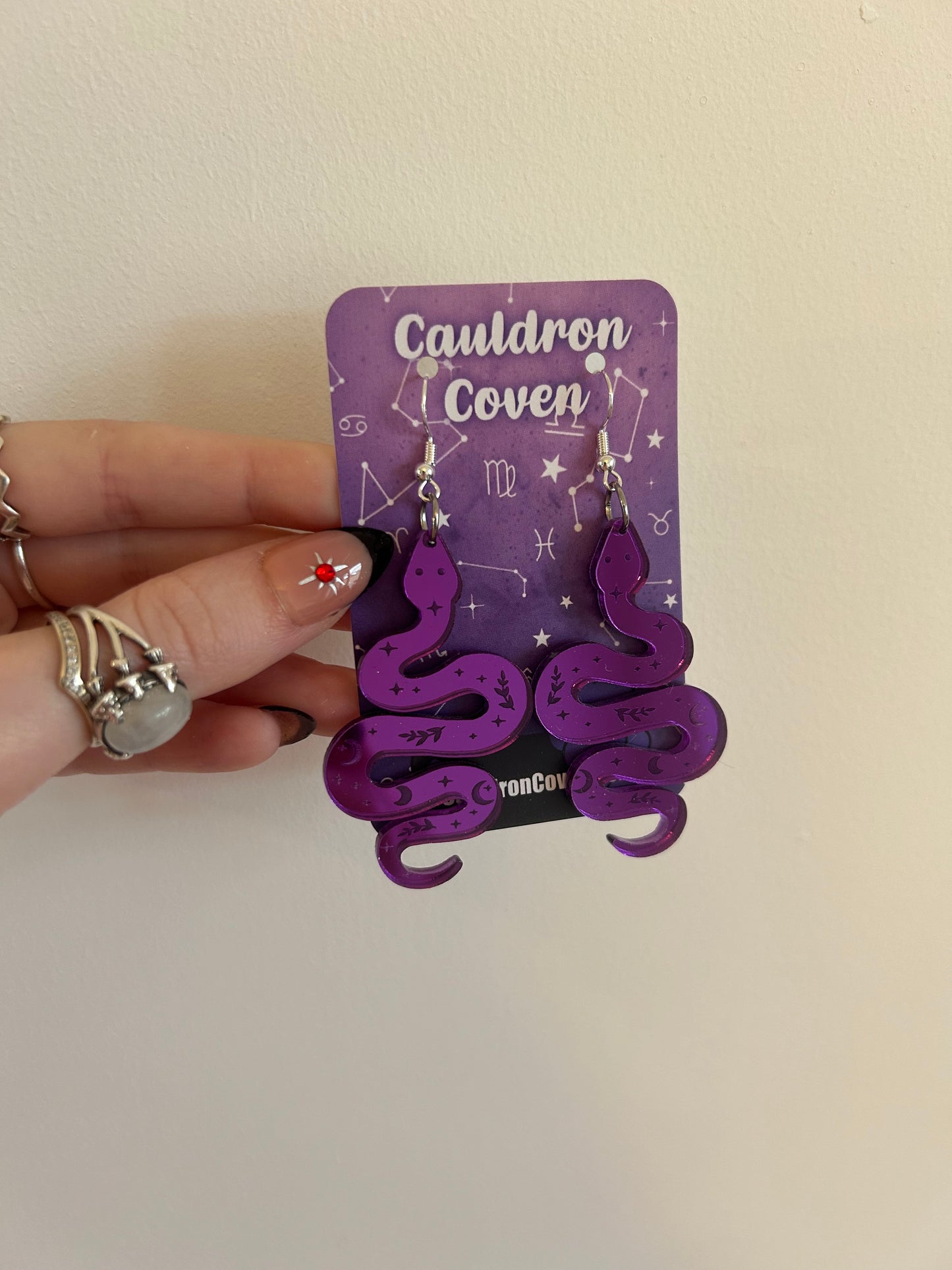 snake Acrylic Earrings