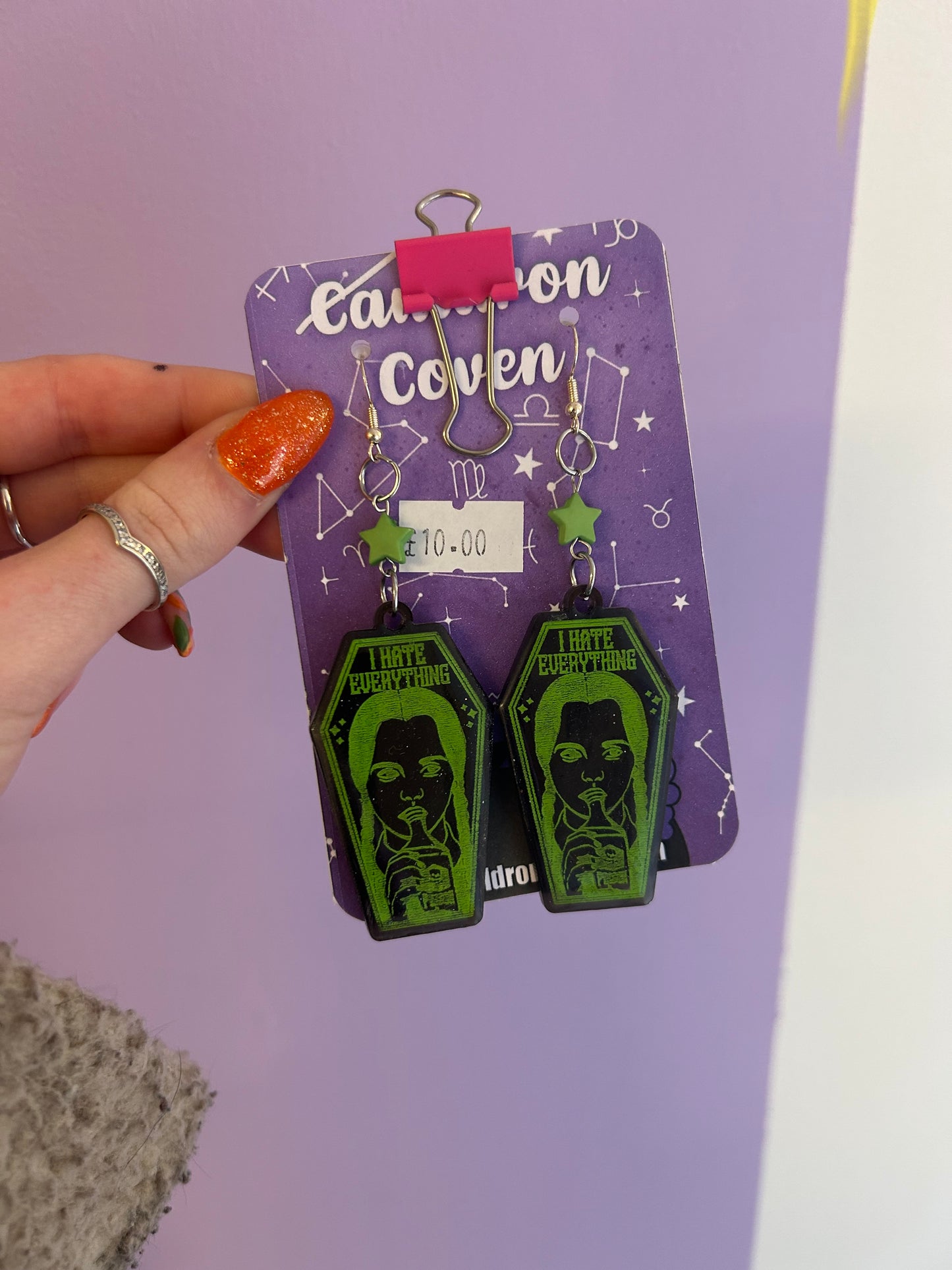 Wednesday Resin earrings