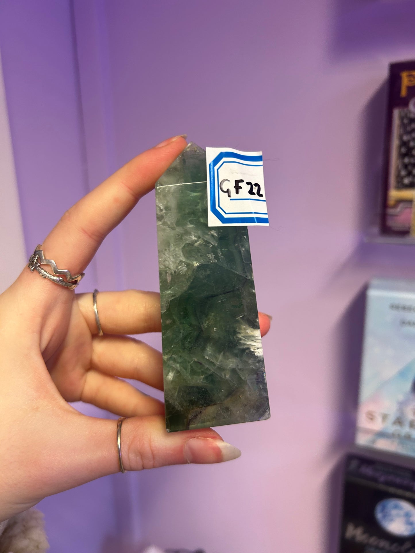 Green fluorite Crystal tower