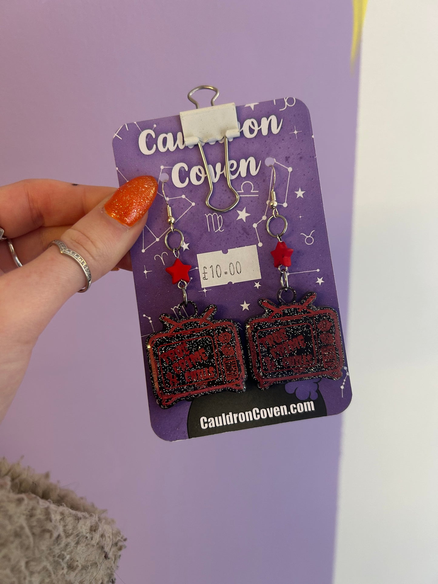 Horror tv Resin earrings