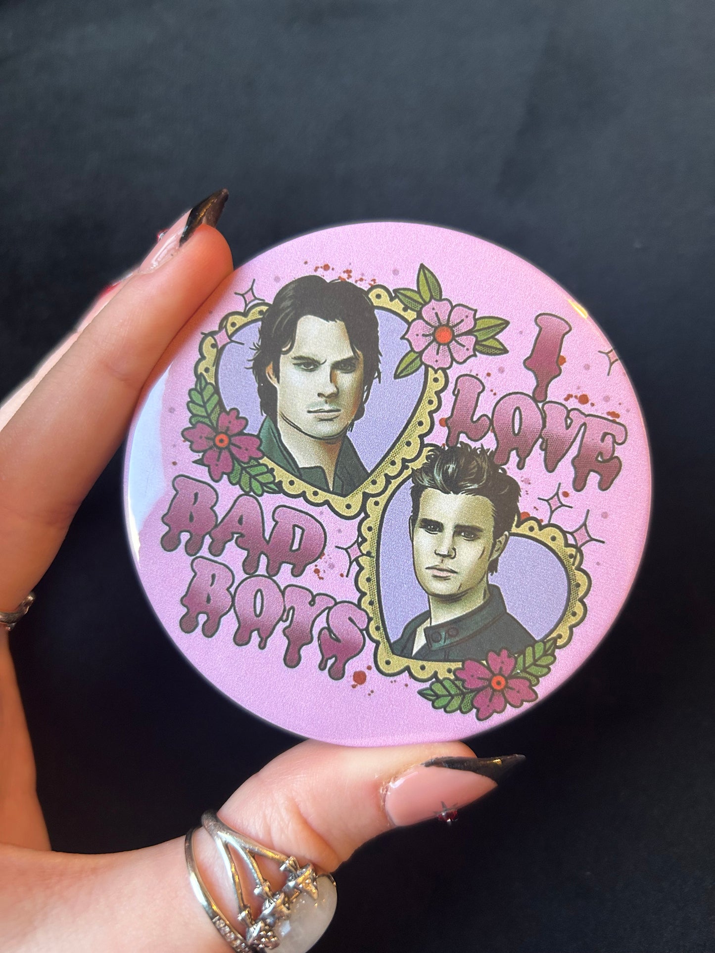 I love bad boys pocket Mirror