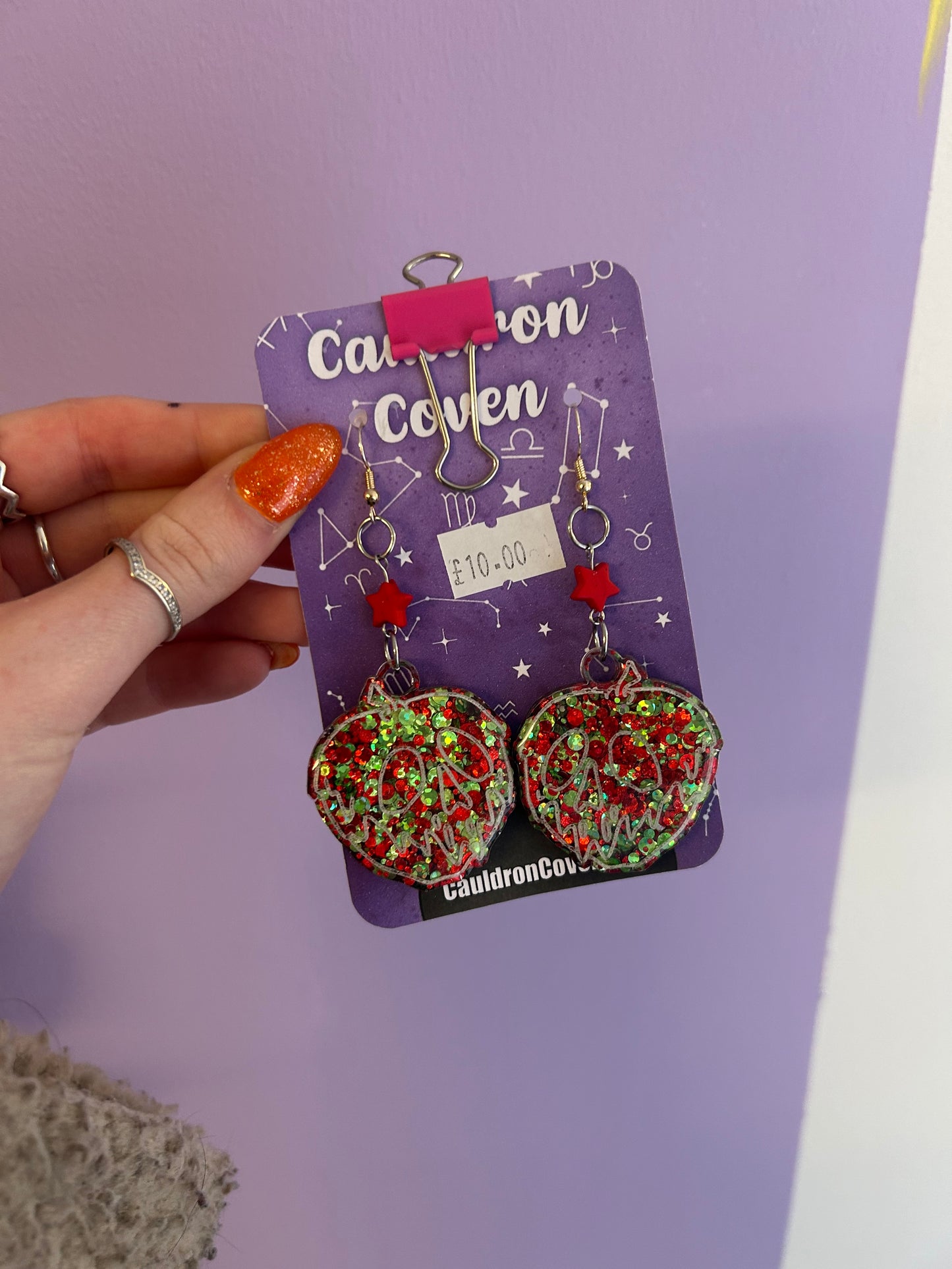 Poisoned apple Resin earrings