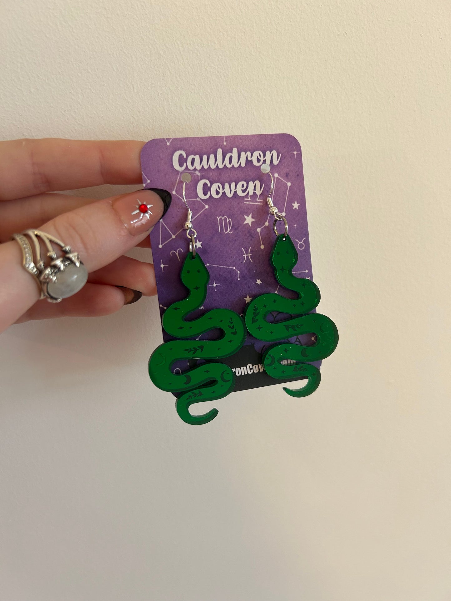 snake Acrylic Earrings