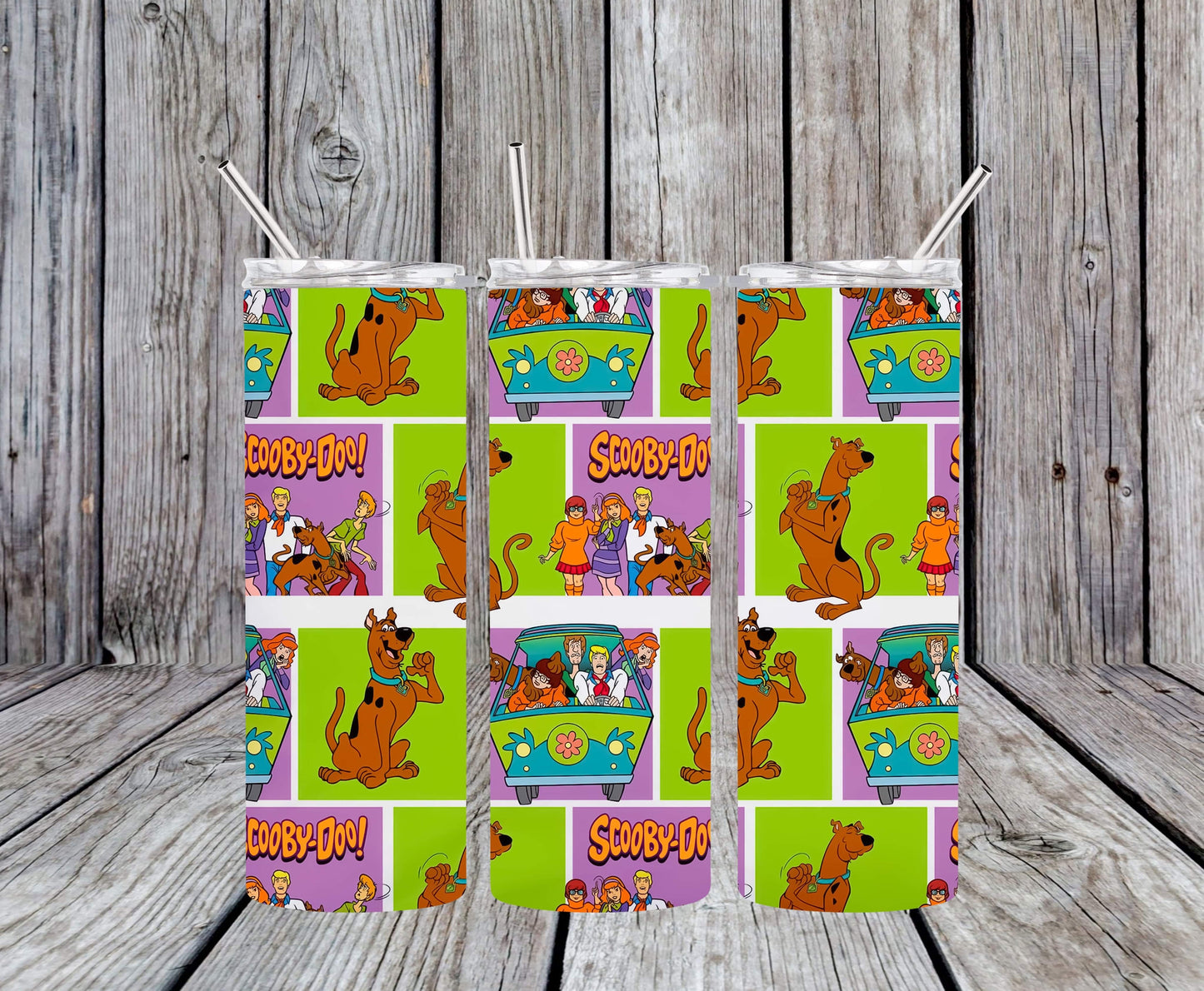 20oz Comic Scooby skinny tumbler