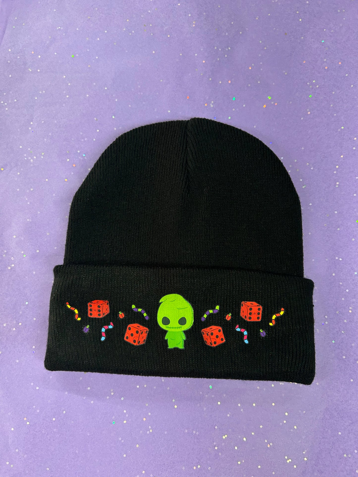 Black boogie man beanie