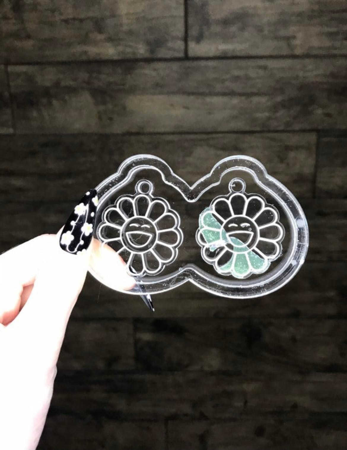 happy flower - silicone earring moulds