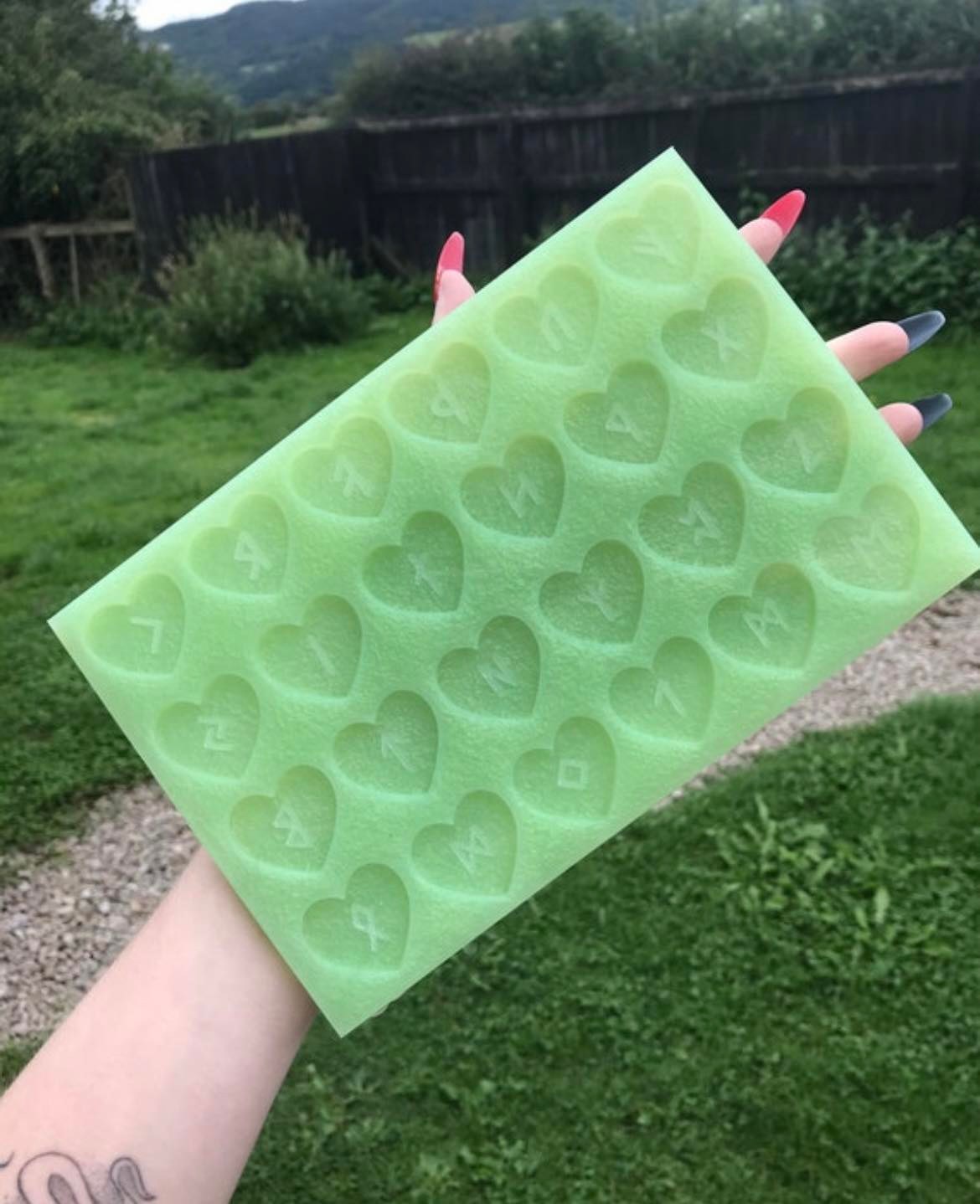 heart rune pallet - silicone moulds