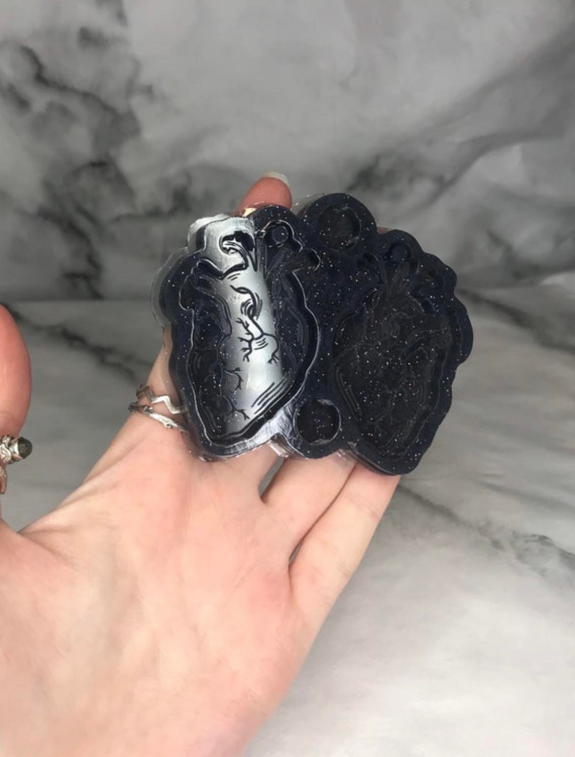 anatomical hearts - silicone earring moulds