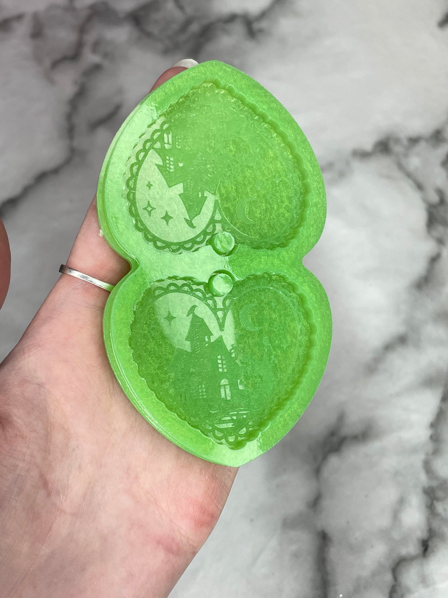 haunted house hearts - silicone earring mould