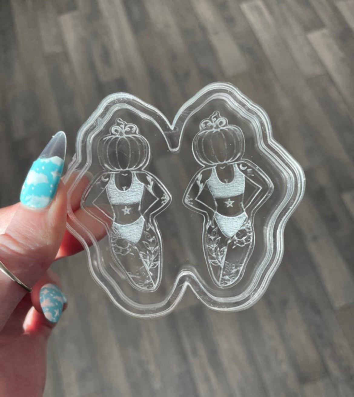 pumpkin babe - silicone earring mould