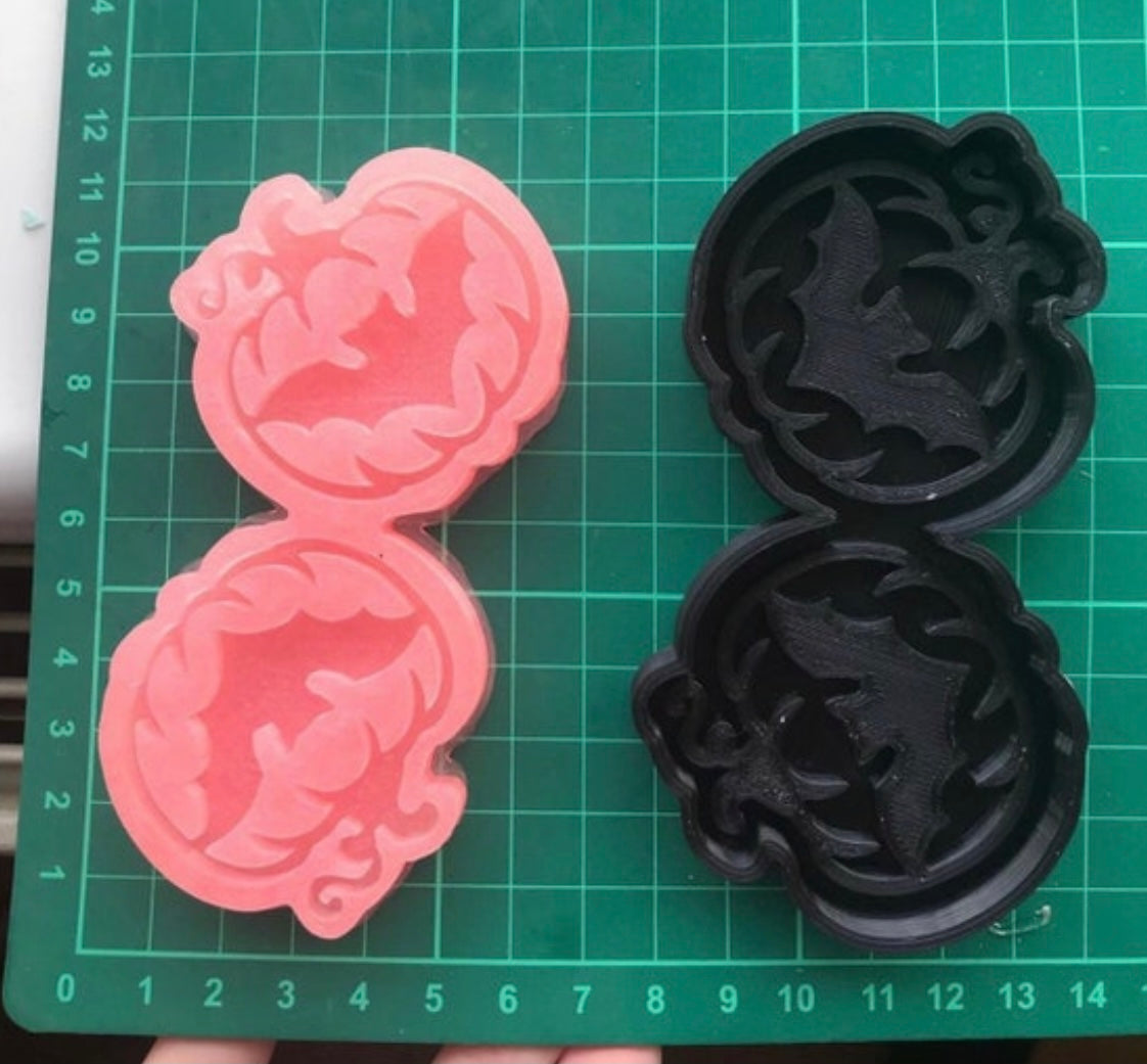 bat pumpkin - silicone earring mould