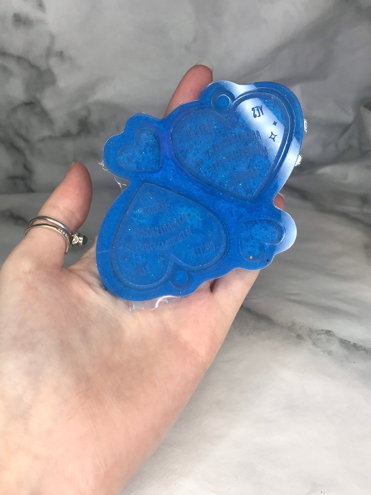 Ouija hearts silicone earring mould|mould only for resin crafts| Made to order