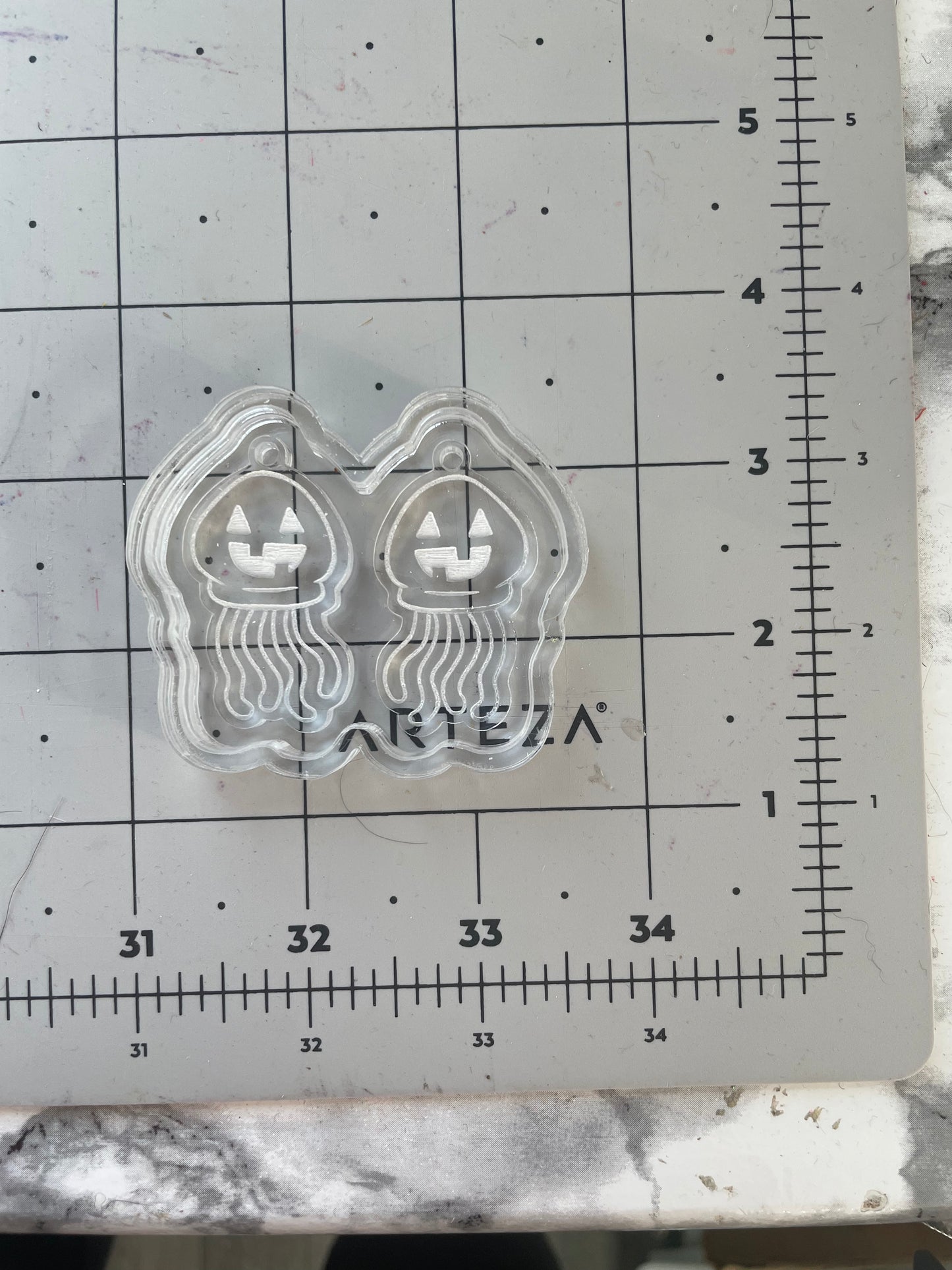 Pumpkin jellyfish silicone earring mould