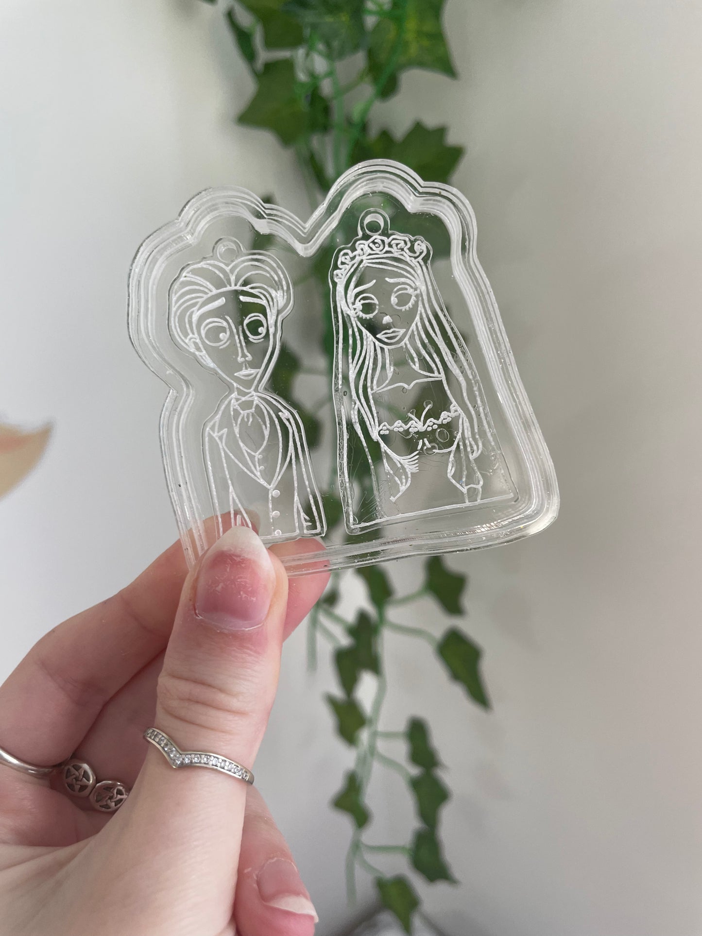 Victor and Emily silicone earring mould