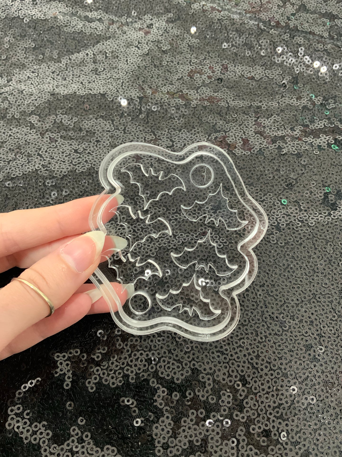 Triple bats silicone earring mould