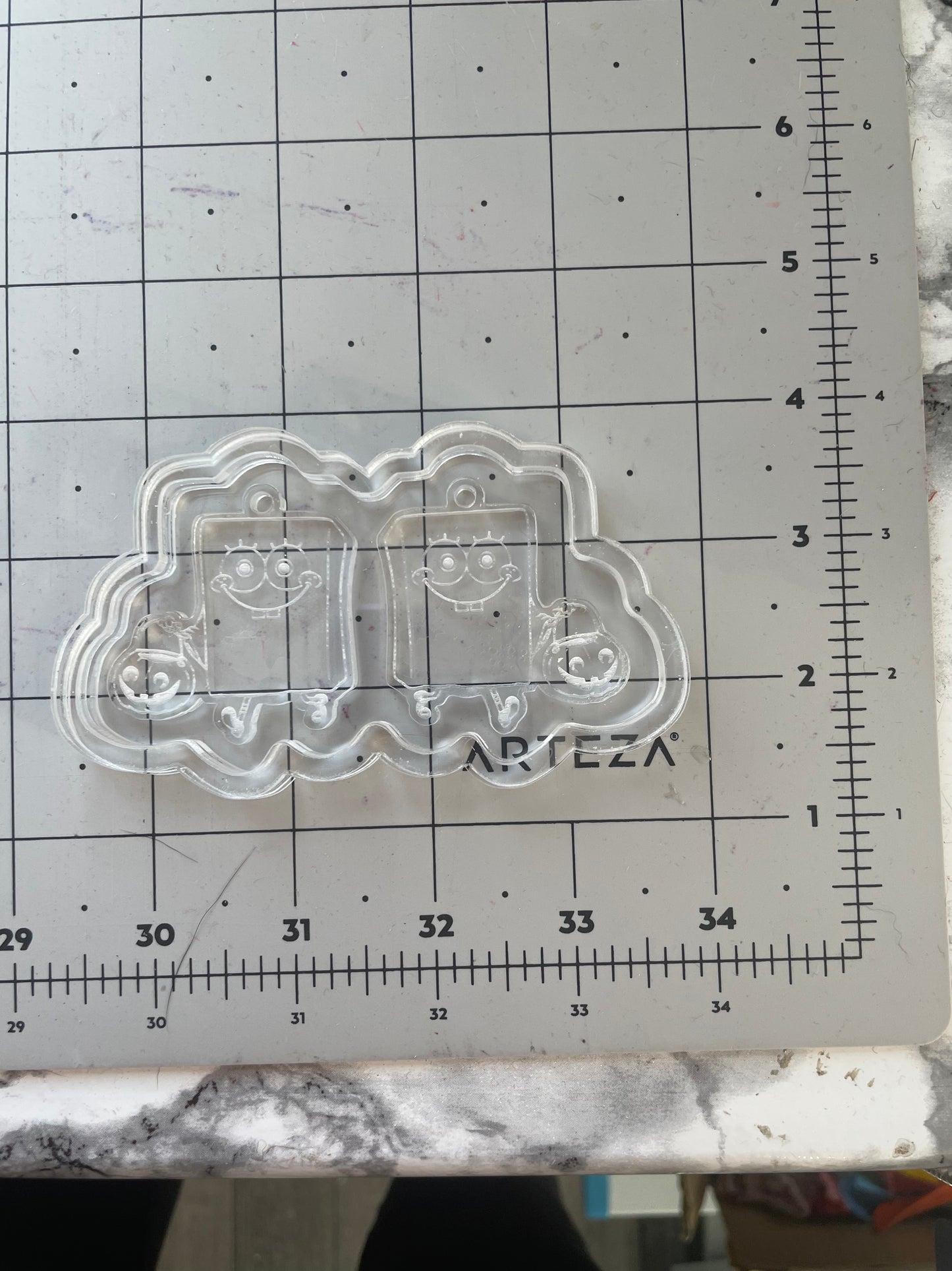 Ghost Bob trick or treat pants silicone earring mould