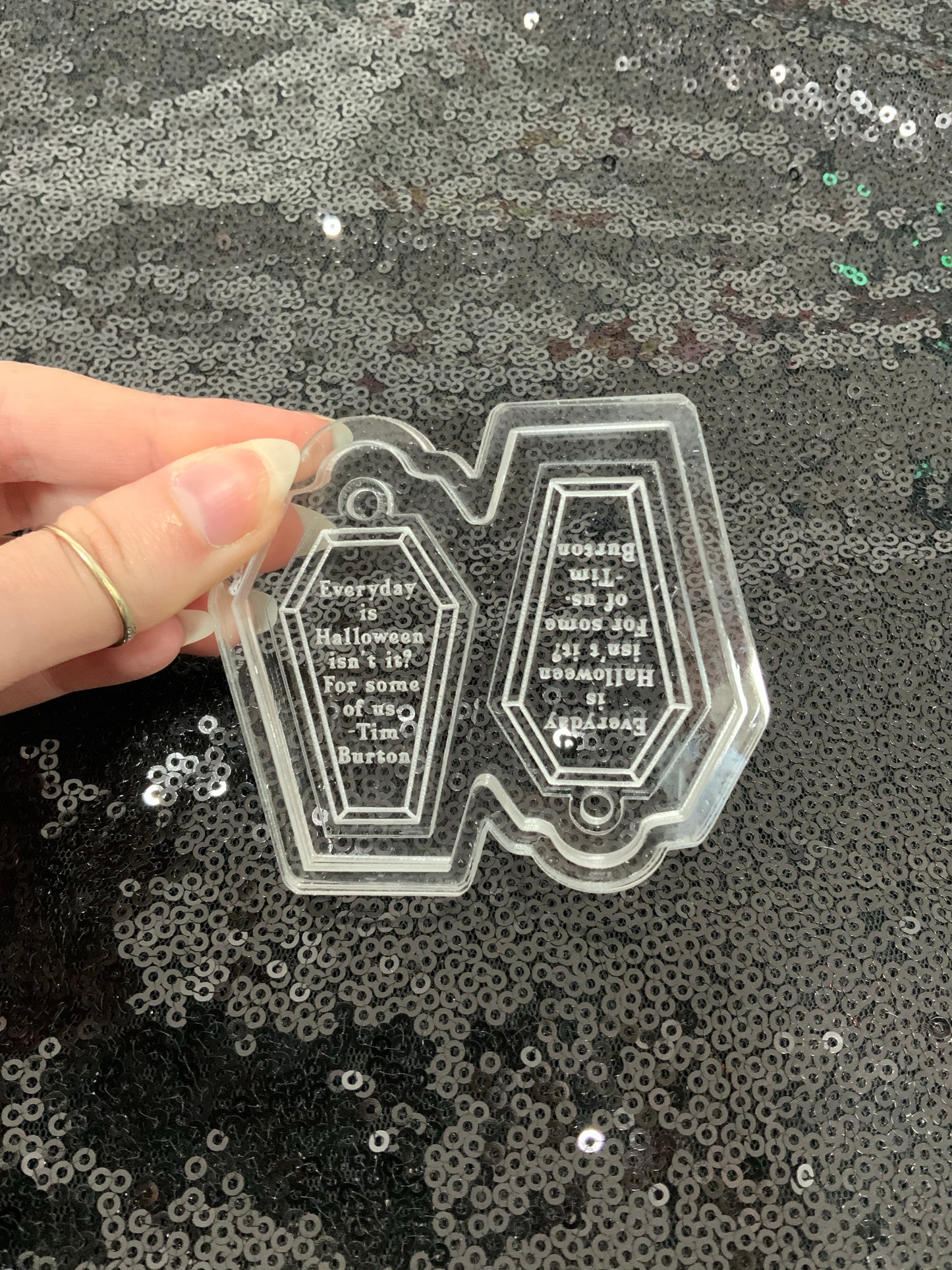 Every day is Halloween Coffins silicone earring mould