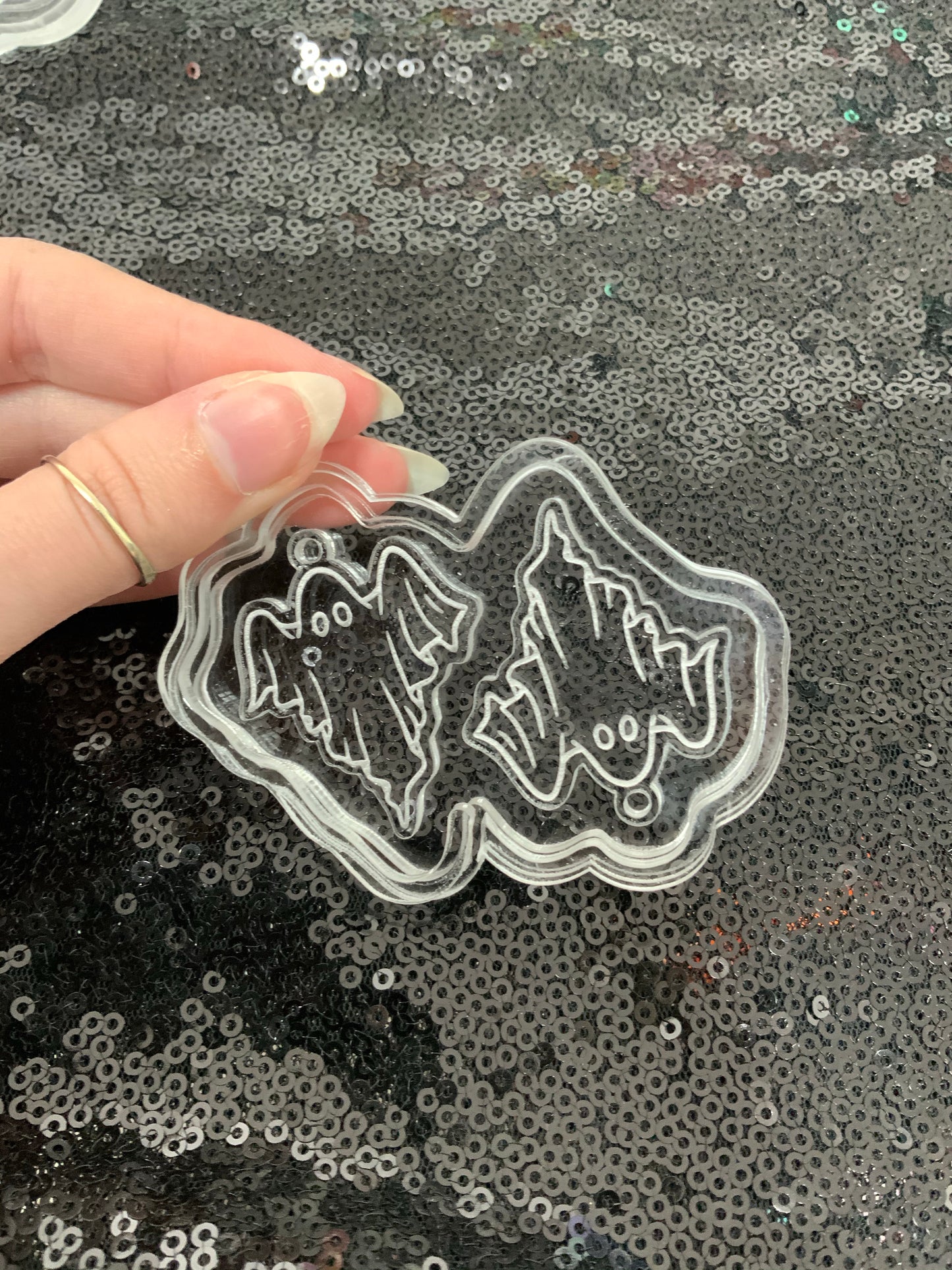 Sheet ghostie silicone earring mould