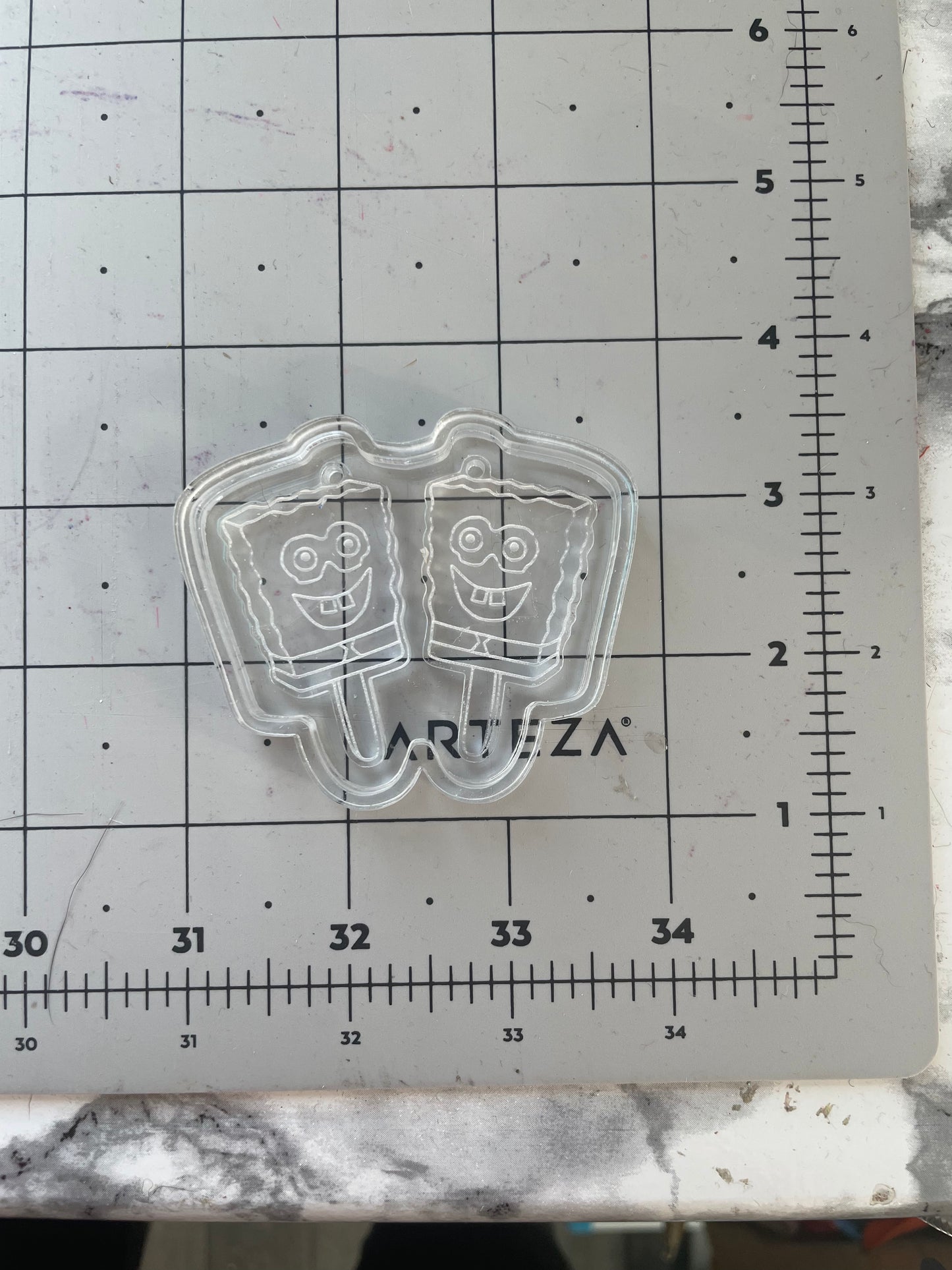 Ice cream Bob pants silicone earring mould