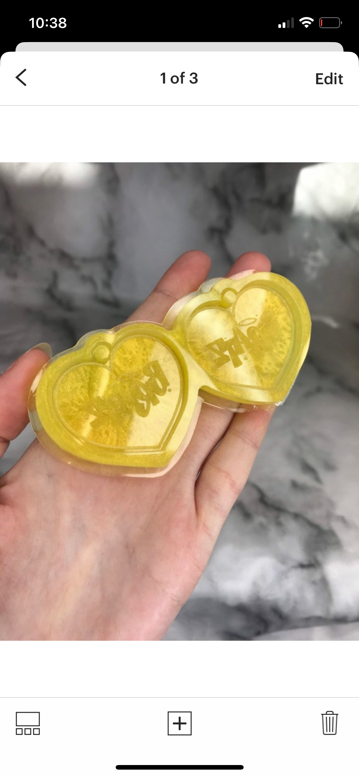 Brat heart - silicone earring mould