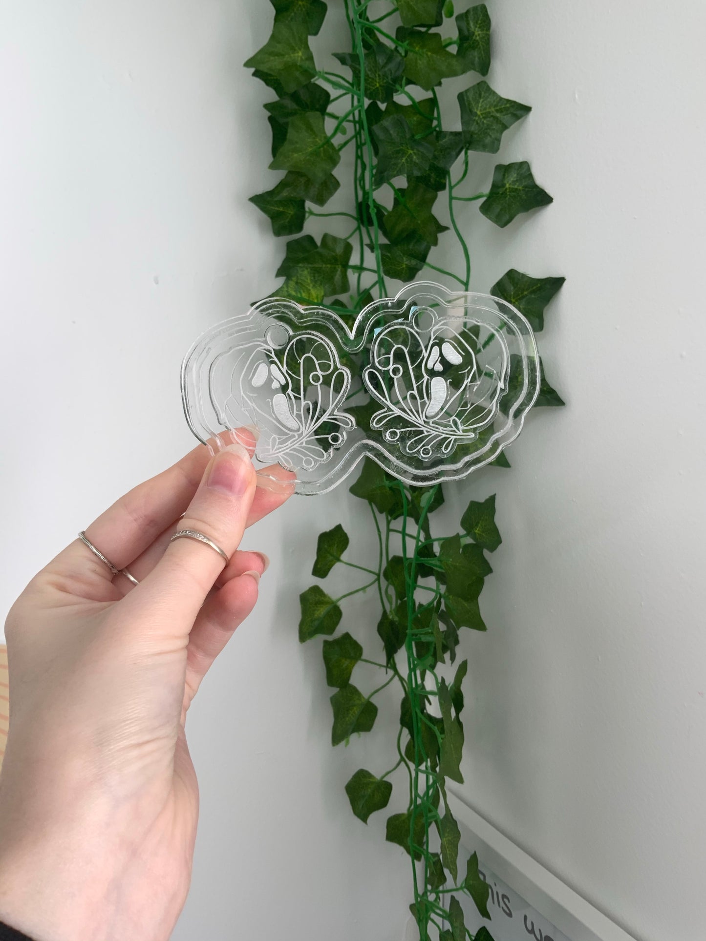 Festive ghostface silicone earring mould