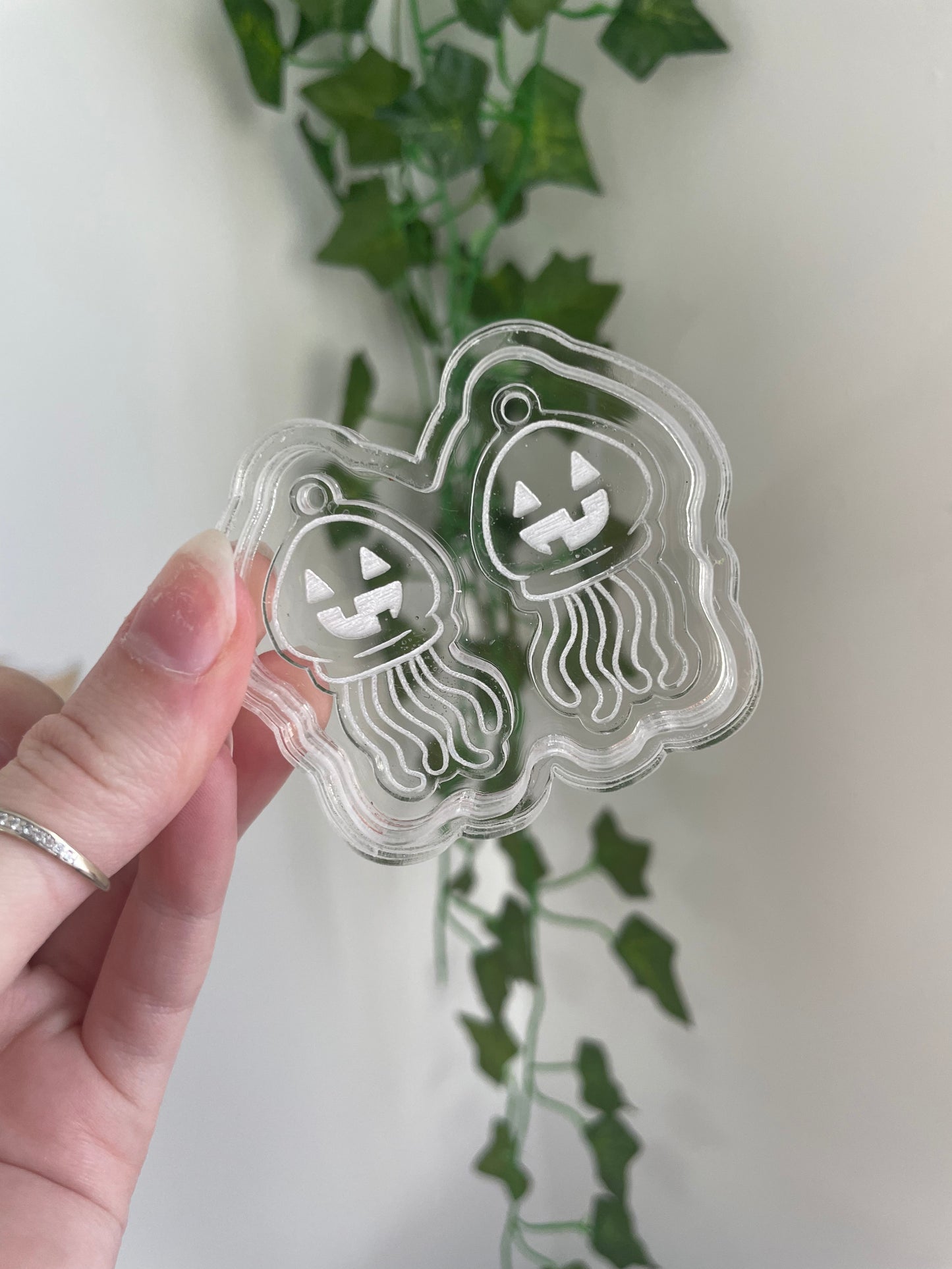 Pumpkin jellyfish silicone earring mould
