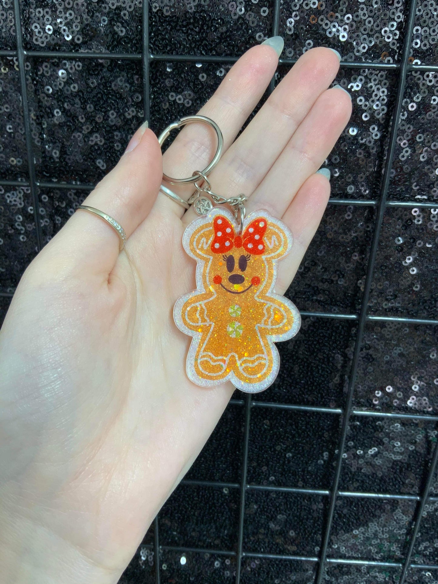 Gingerbread Minnie keychain