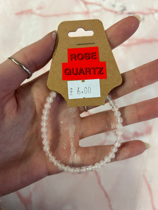 Bead rose quartz Crystal bracelet