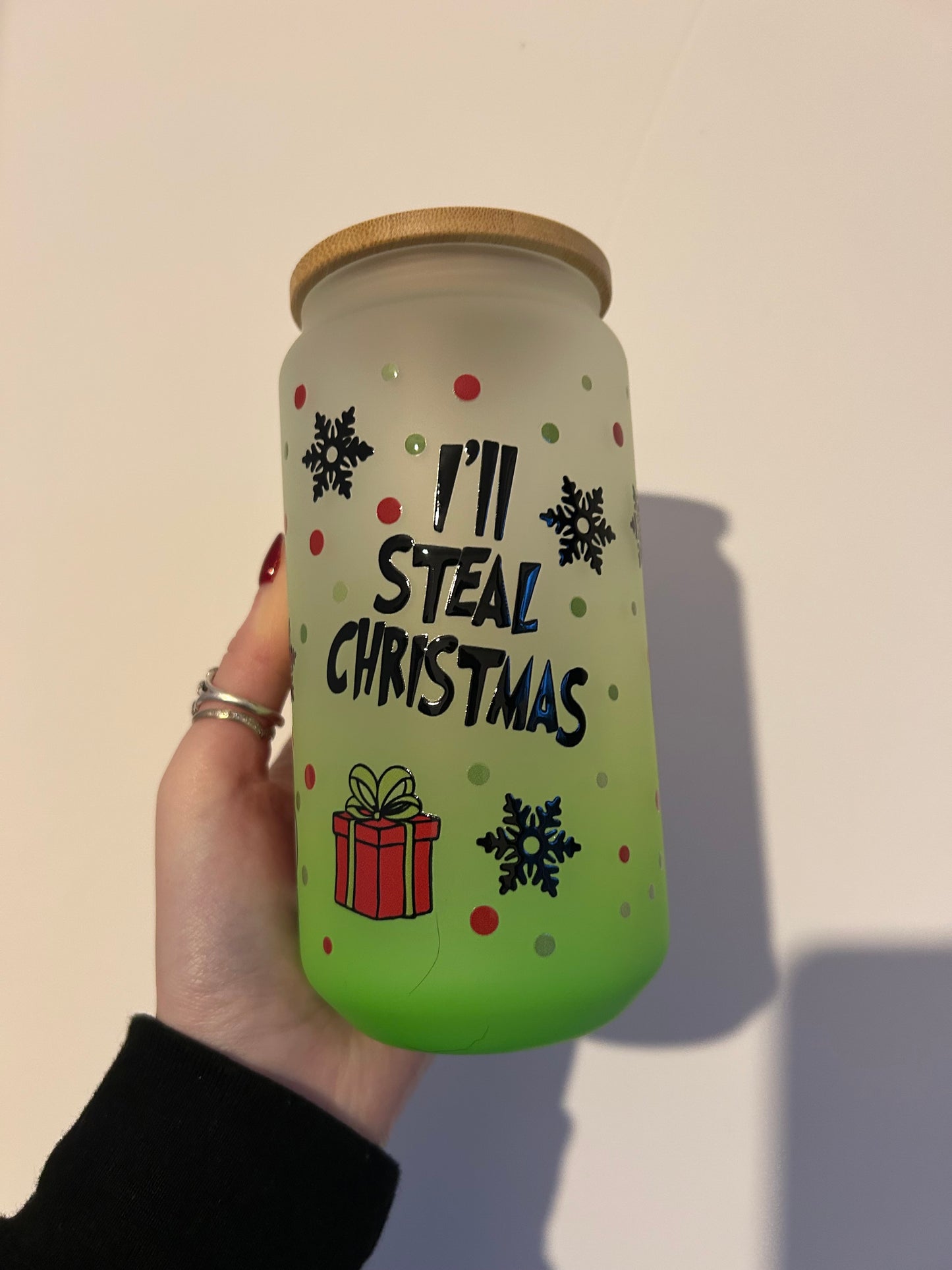 I’ll steal Christmas Green Libbey glass