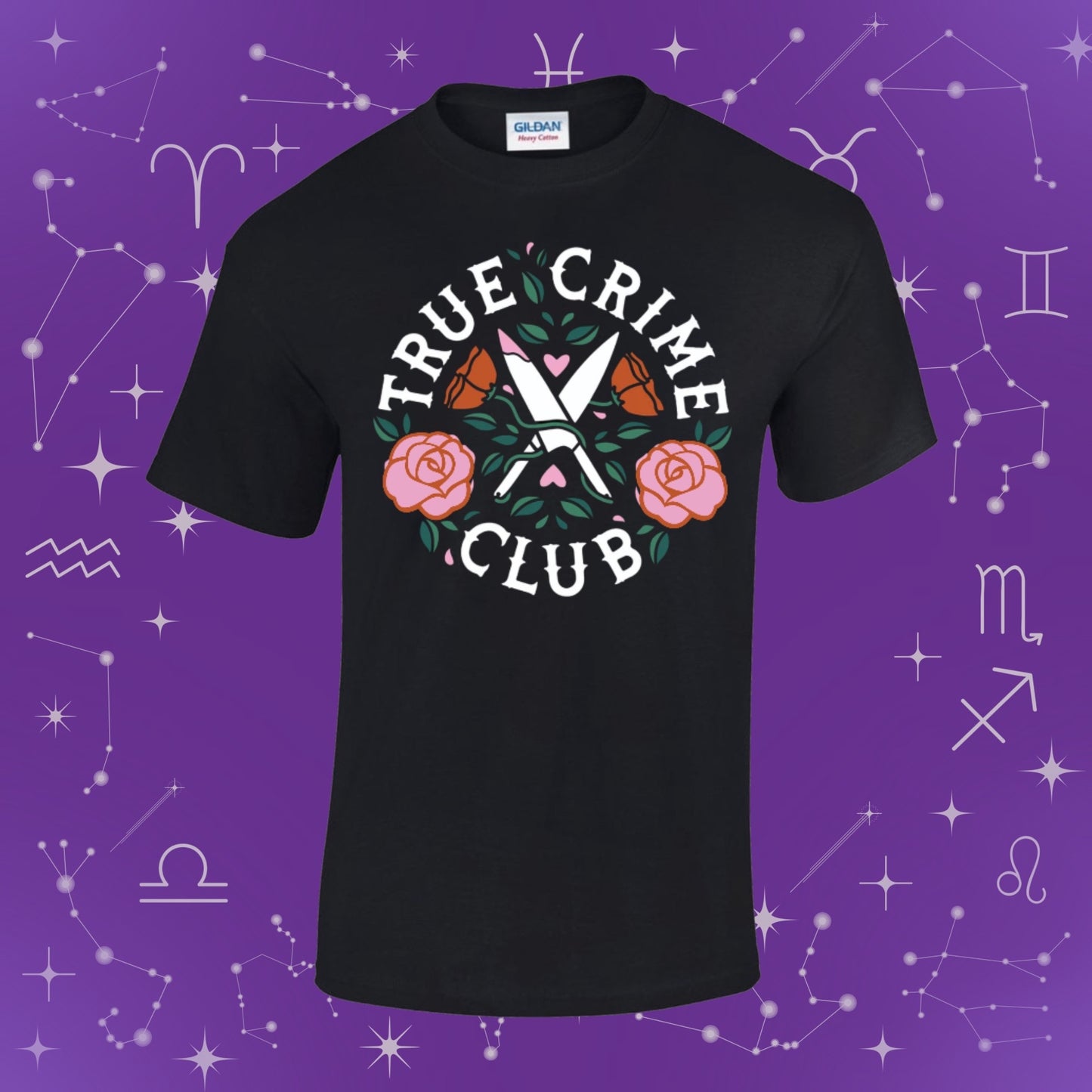 True crime club t shirt black