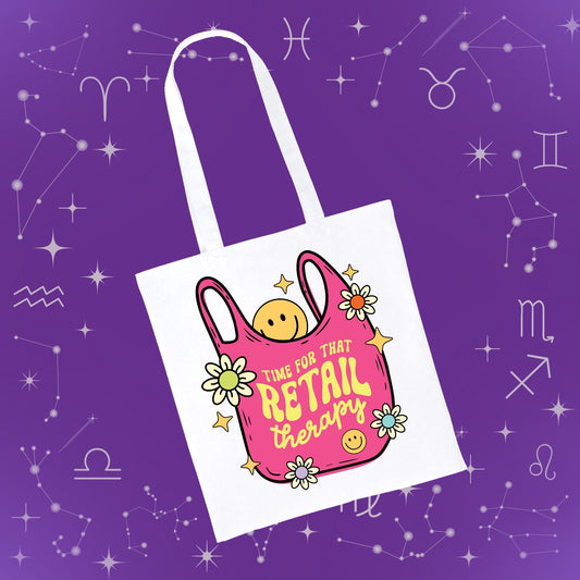 Retail therapy tote bag