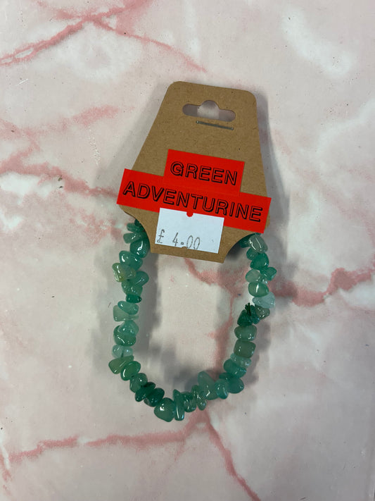 Green adventurine Crystal chip bracelet