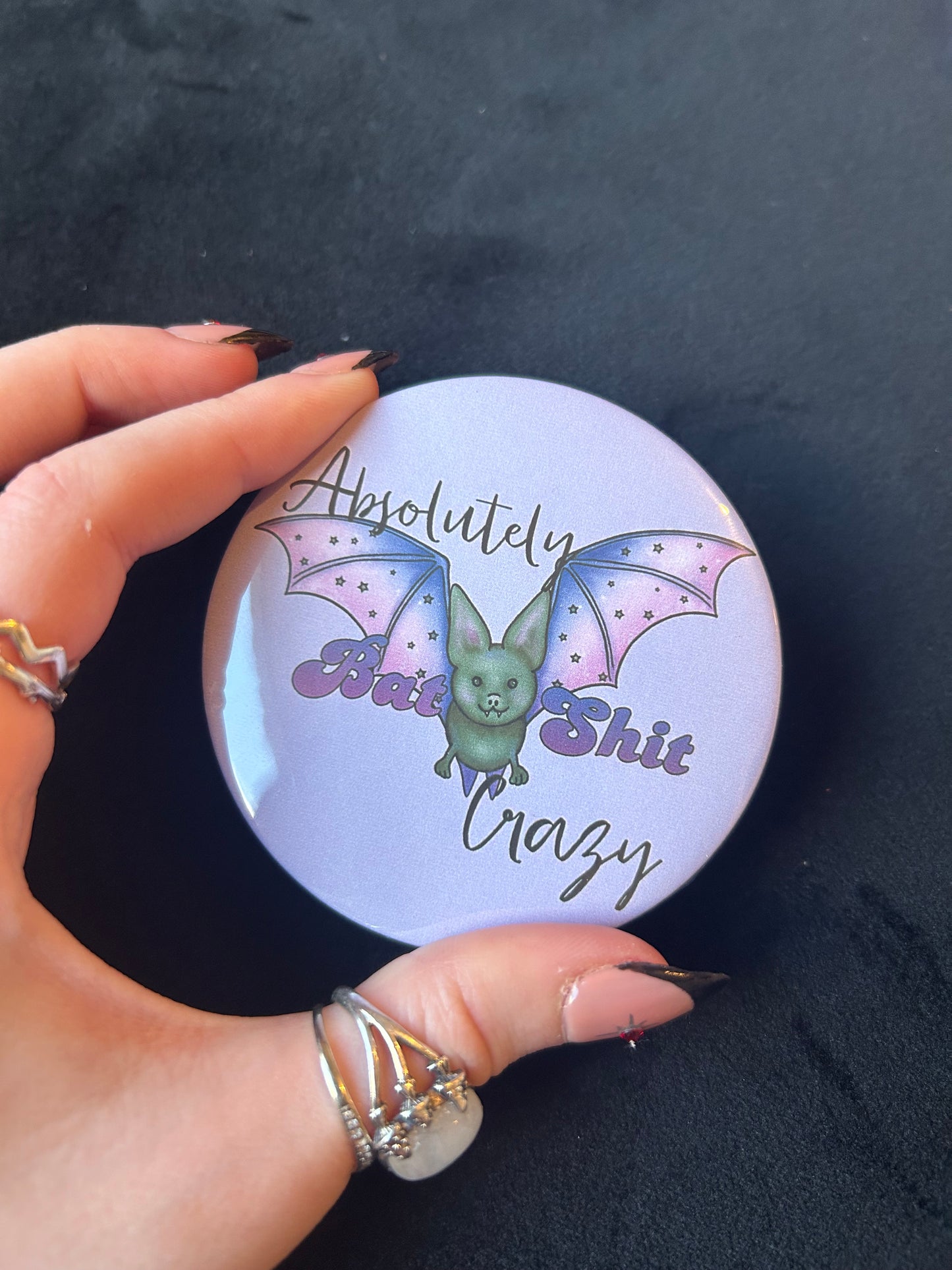 Absolutely bat crazy pocket Mirror