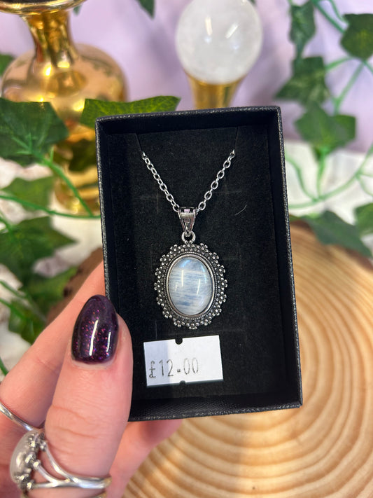 Rainbow moonstone Crystal necklace