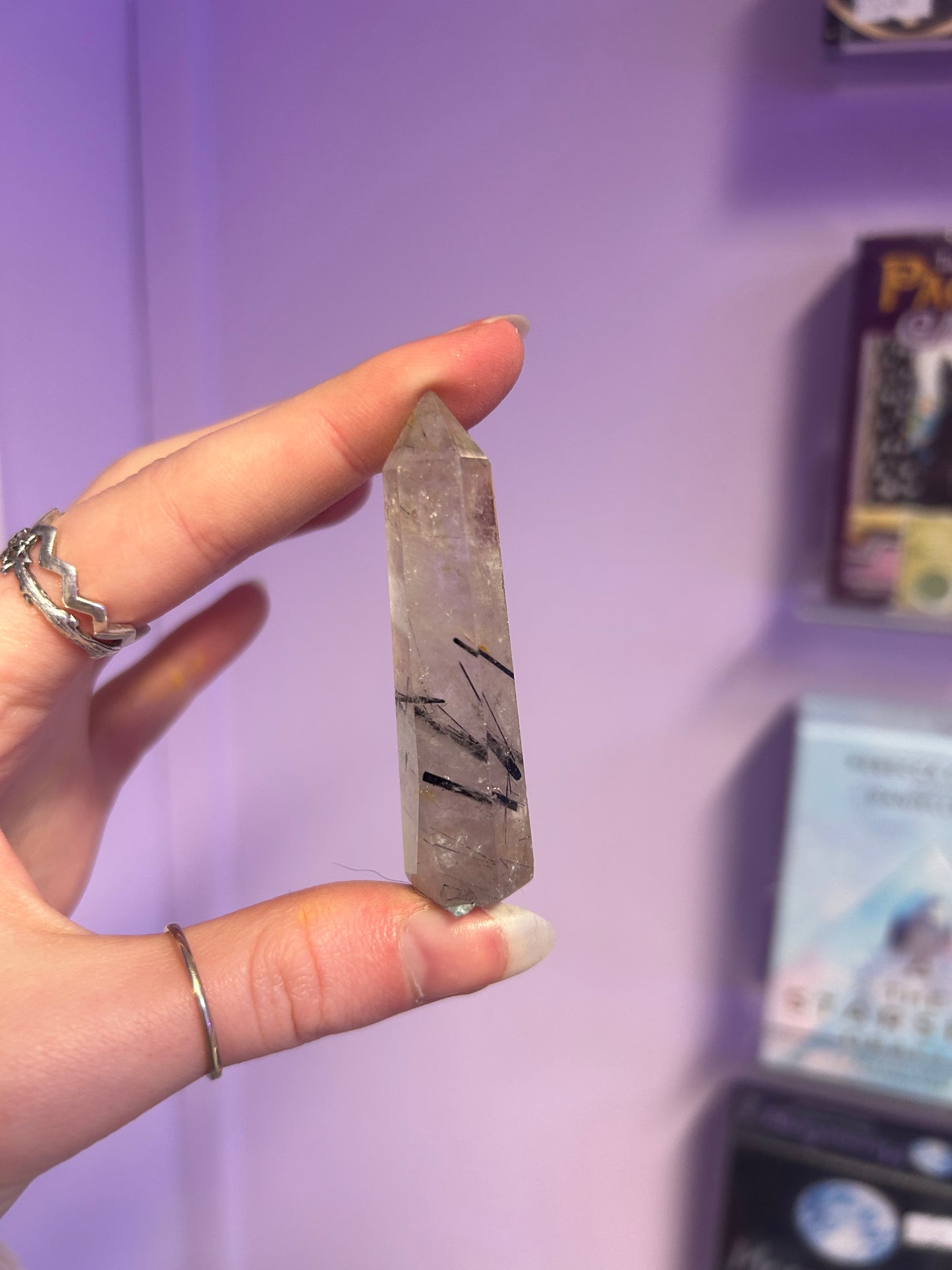 Tourmalated quartz Crystal tower