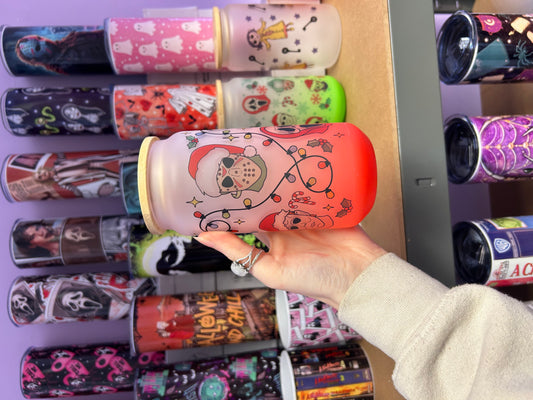 Horror Christmas light red Libbey glass