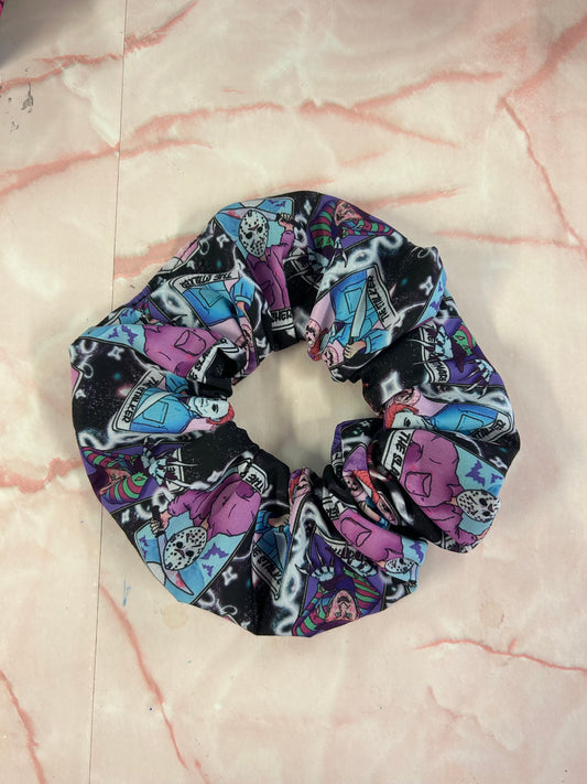 Pastel dark tarot characters hair scrunchie