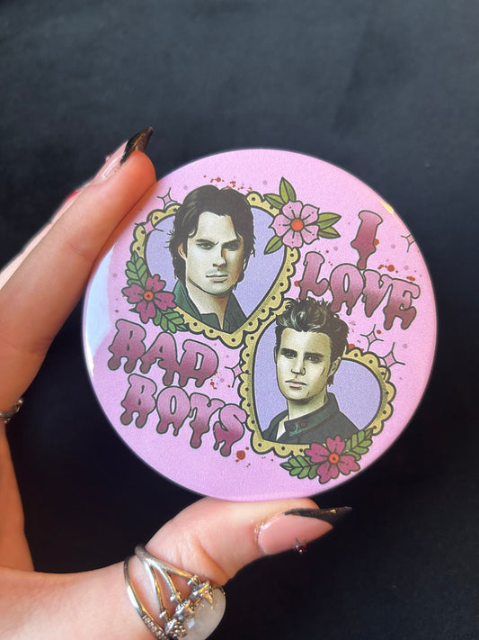 I love bad boys pocket Mirror