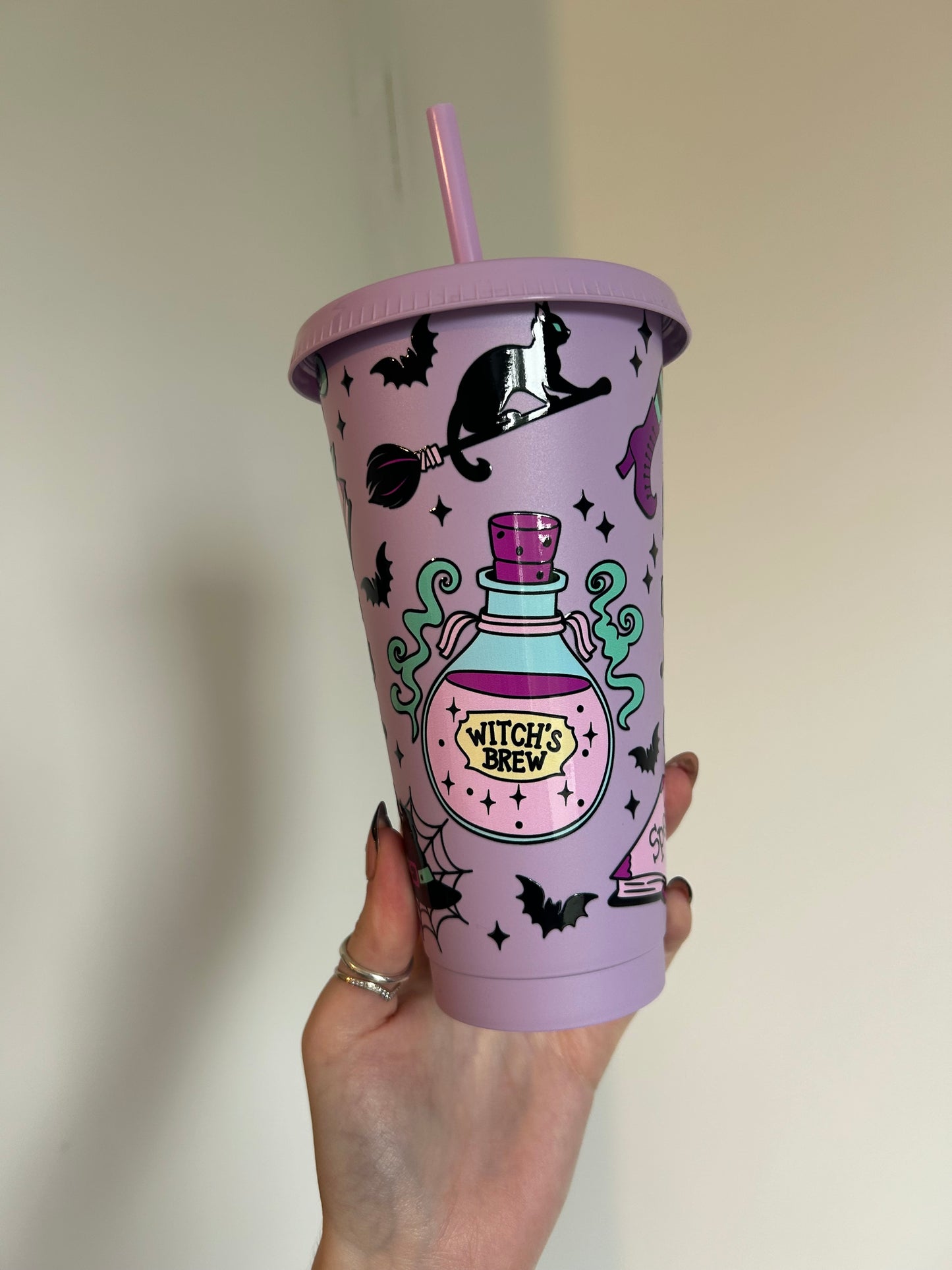 Witches brew lilac 24oz cold cup