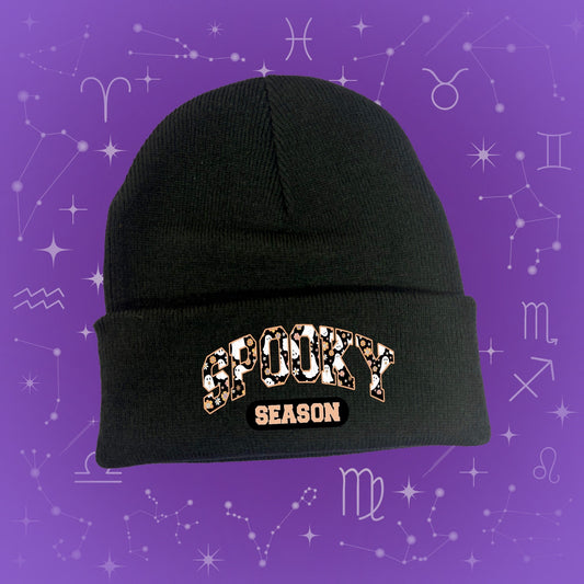 Spooky season beanie black