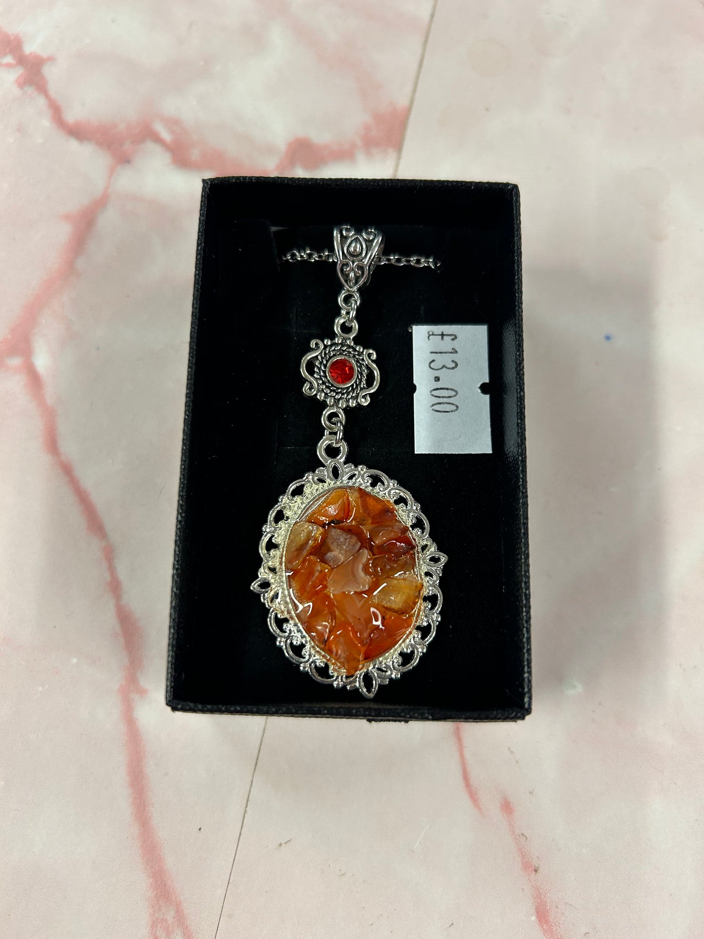 Carnelian Crystal necklace