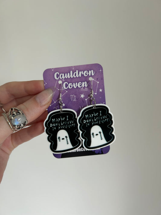 Don’t believe in you either ghosts  classics earrings