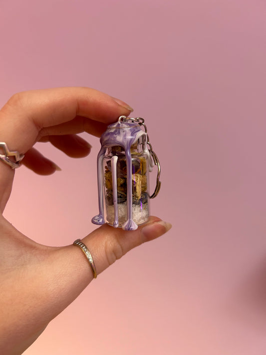 Anti anxiety spell jar keychain