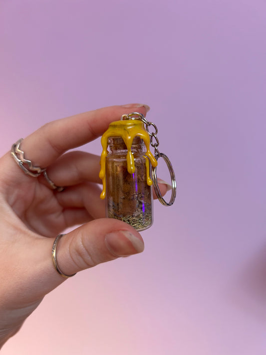 Luck & success spell jar keychain