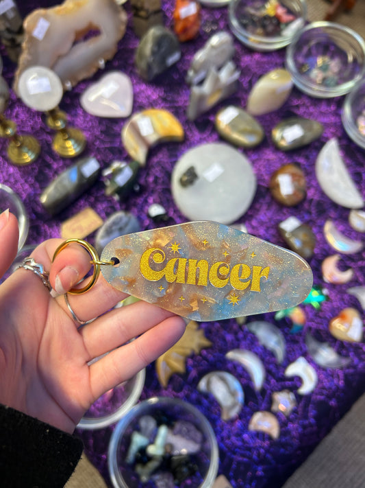 Cancer zodiac keychain