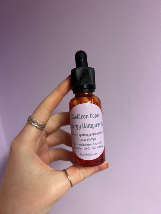 Energy vampire ritual spell oil