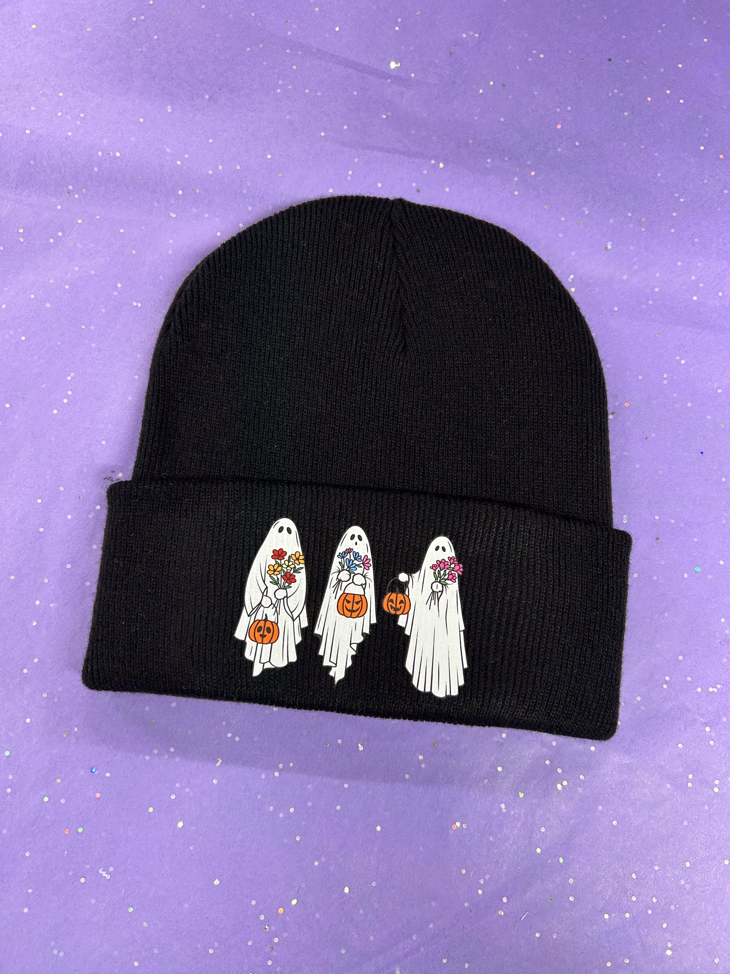 Ghosties trio beanie (black)