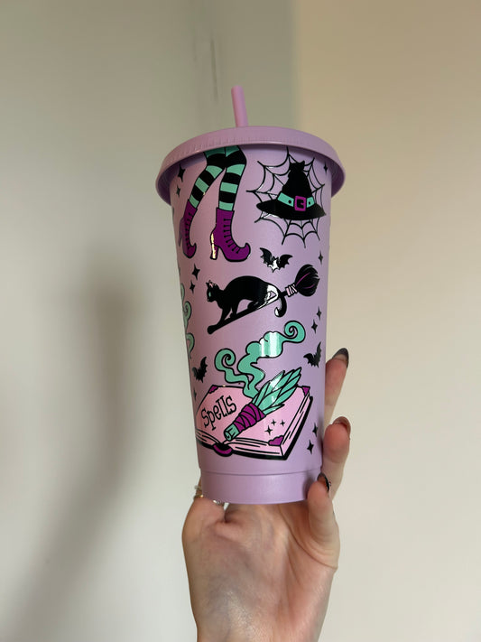 Witches brew lilac 24oz cold cup